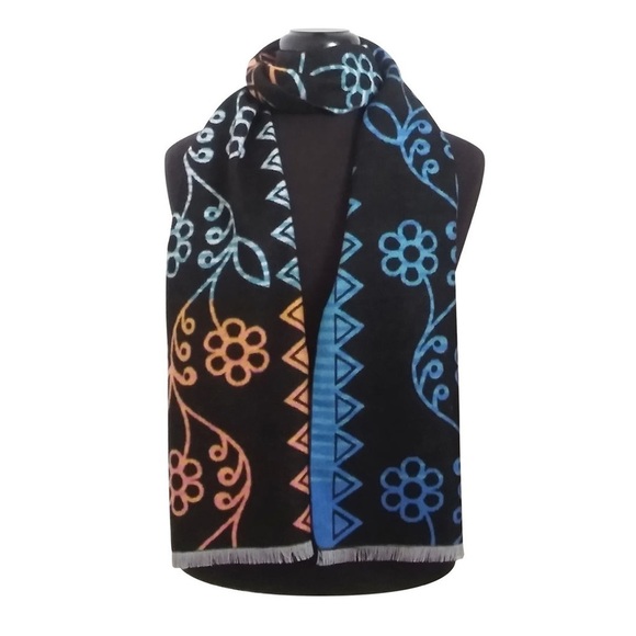 Native Northwest Mother Earth Brushed Silk Scarf 12” x 70“ - Picture 1 of 6